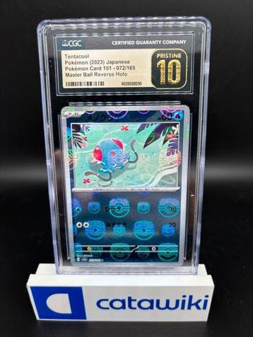 Pokémon - 1 Graded card - Tentacool Master Ball 072/165 -