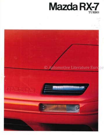 1990 MAZDA RX-7 TURBO BROCHURE ENGELS