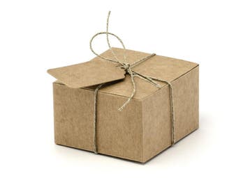 Geschenkdoosjes Kubus met Naamkaartjes 6cm 10st, Hobby en Vrije tijd, Verzenden, Nieuw