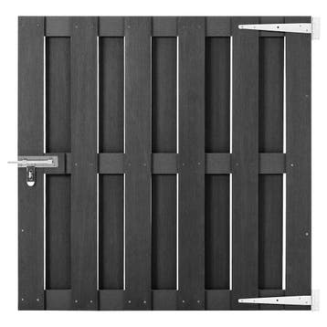 vidaXL Poort 100x100 cm HKC grijs, Verzenden