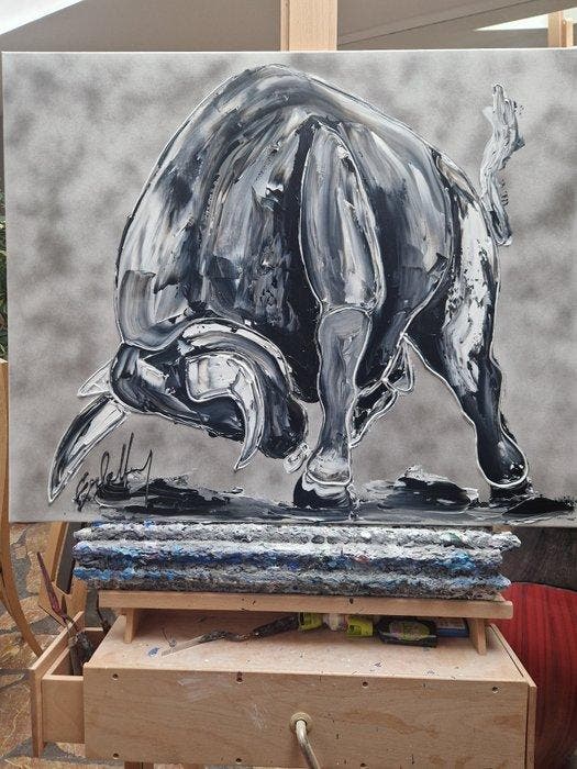 Henry Escobar - Bull, Antiek en Kunst, Kunst | Designobjecten