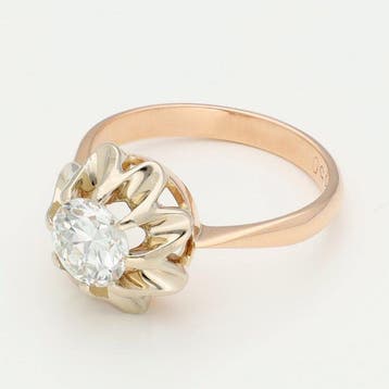 Ring - 14 karaat Roségoud Diamant (Natuurlijk), Nieuw