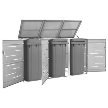 vidaXL Containerberging driedubbel 207x77,5x115 cm roestvrij, Doe-het-zelf en Bouw, Verzenden