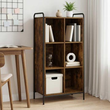 vidaXL Boekenkast 57 x 33 x 111 cm Bewerkt hout Gerookt, Verzenden, Nieuw