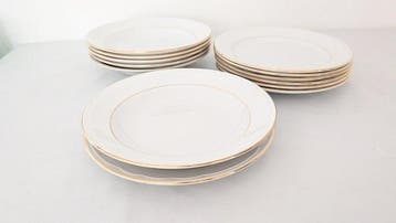 GALVANI Ceramiche - Eetservies voor 6 (12) - Porselein, Goud