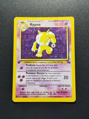 Pokémon - 4 Card - Hypno HOlo 1° Edizione - ditto Raro 1°, Nieuw