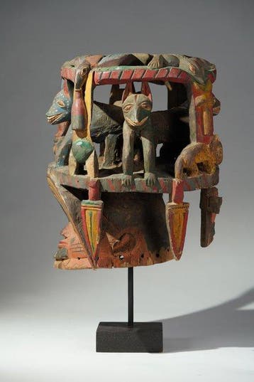 Een houten masker - Gelede - Yoruba - Benin (Zonder, Antiquités & Art