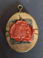 Reliekhouder - Brons, Glas, Hout, Papier - 1850-1900 -