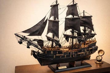 Voilier Fregate Black Pearl en bois 70CM bateau modélismes