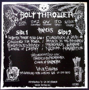 Bolt Thrower - In Battle There Is No Law! (Grindcore, Death, Nieuw in verpakking