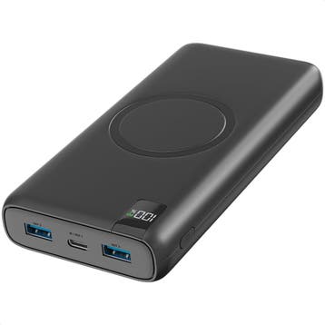 Strex Powerbank met Draadloze Qi Snellader - 27.000 mAh, Verzenden, Nieuw, Strex