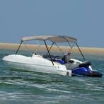 vidaXL Biminitop 3 bogen 183x140x137 cm grijs, Watersport en Boten, Verzenden, Nieuw