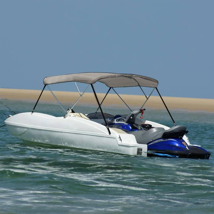 vidaXL Biminitop 3 bogen 183x140x137 cm grijs, Watersport en Boten, Bootonderdelen, Nieuw, Verzenden