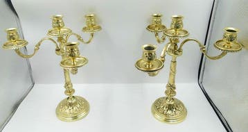 Candélabre (2) - Bronze doré - Napoléon III, Antiquités & Art