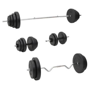 vidaXL Halterset met gewichten 120 kg, Verzenden