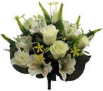 Zijden boeket rozen en alstroemeria mixed astilbe, Huis en Inrichting, Nieuw