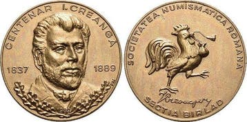 1989 Personenmedaille Creanga, Ion 1837 +1889, rumaenisch..., Timbres & Monnaies, Verzenden