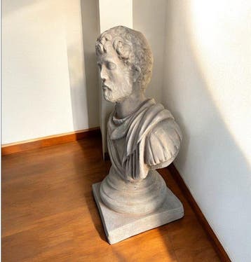 sculptuur, Busto imperatore romano Adriano - 42 cm - Steen