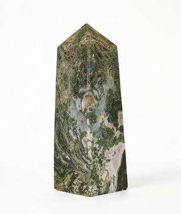 xtraordinary natuurlijke groene mosagaattoren van 195 mm –