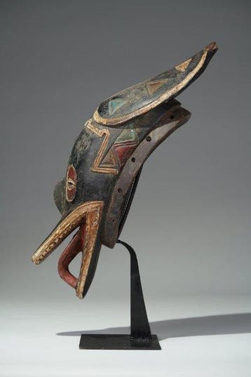 Een houten masker - Guro - Ivoorkust (Zonder minimumprijs)