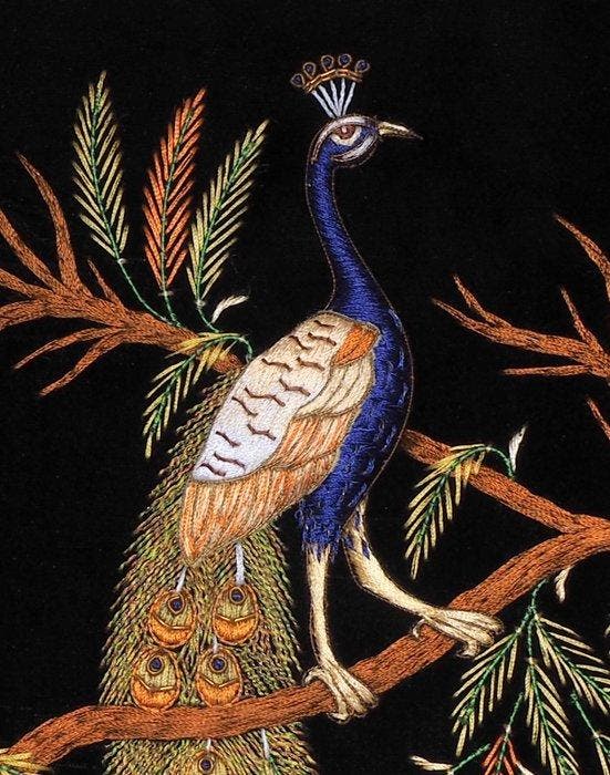 Borduurwerk - 39 cm - 28 cm - Borduurwerk Zardosi, Antiquités & Art, Art | Art non-occidental