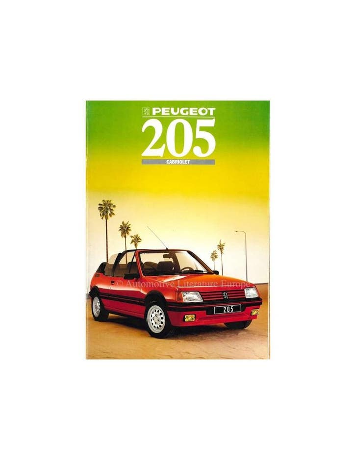 1989 PEUGEOT 205 CABRIO BROCHURE NEDERLANDS, Boeken, Auto's | Folders en Tijdschriften