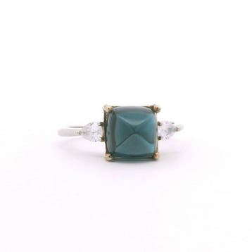 Topaas - London Blue Topaz Ring – S925 sterlingzilver –, Nieuw