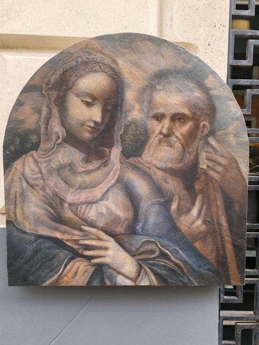 Italiaanse school (XVI) - Madonna e San Giuseppe, Antiek en Kunst, Kunst | Schilderijen | Klassiek