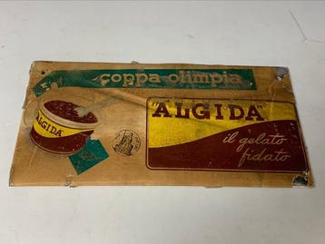 Loto enseignes glaces Alemagna - Algida - Enseigne en émail