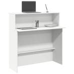 vidaXL Receptiebalie wit 100x50x103,5 cm bewerkt hout, Verzenden