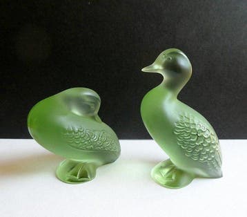 Lalique - Beeldje - Enten (2) - Kristal