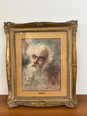 Antonio Zambrini (1897-1959) - Ritratto di anziano