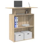 vidaXL Receptiebalie Sonoma Eiken 100x40x104 cm Bewerkt Hout, Verzenden, Nieuw