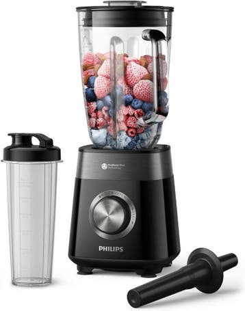 Philips Blender 5000 Serie 1200W Zwart - Duurzaam & slim..., Verzenden, Zo goed als nieuw, Blender
