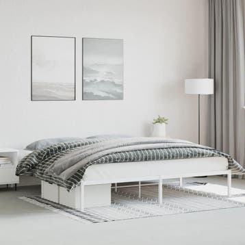vidaXL Bedframe metaal wit 200x200 cm, Verzenden, Nieuw