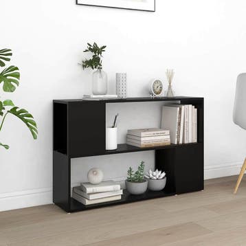 vidaXL Boekenkast 100x24x63 cm bewerkt hout zwart, Huis en Inrichting, Verzenden, Nieuw