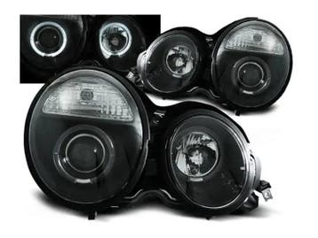 Angel Eyes koplampen Black geschikt voor Mercedes E-klasse, Auto-onderdelen, Verzenden, Nieuw, Mercedes-Benz