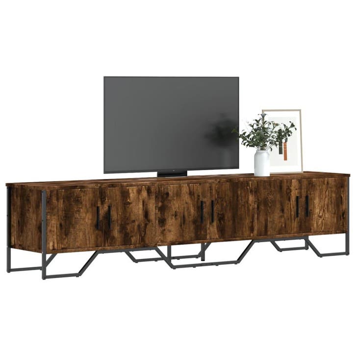 Tv-meubel 180cm gerookt eik | Retour Deal -34% NU!, Huis en Inrichting, Kasten |Televisiemeubels, 25 tot 50 cm, Nieuw, Metaal
