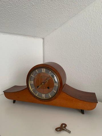 Pendule - Mid-century modern Hout - 1960-1970 - Junghans, Antiek en Kunst