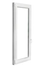 PVC raam draaikiep b80xh170cm wit stomp, Gevelraam of Ruit, 80 tot 120 cm, Nieuw, Dubbelglas