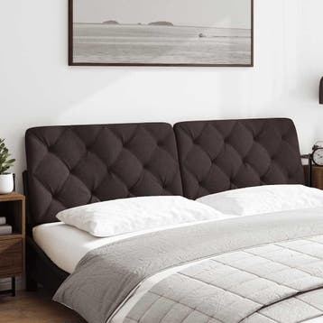 vidaXL Hoofdbordkussen 180 cm stof donkerbruin, Verzenden