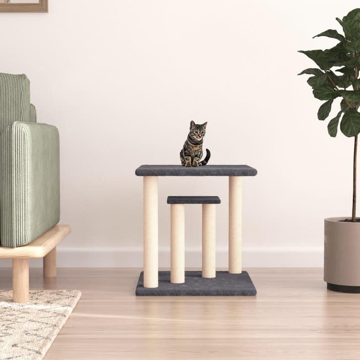 vidaXL Krabpaal met platforms 50 cm donkergrijs, Animaux & Accessoires, Accessoires pour chats, Envoi