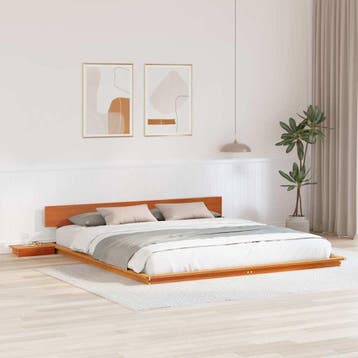 vidaXL Bedframe Bruin 200 x 200 cm Hout, Verzenden