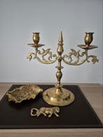 Chandelier (3) - Laiton - Ensemble vintage en laiton.