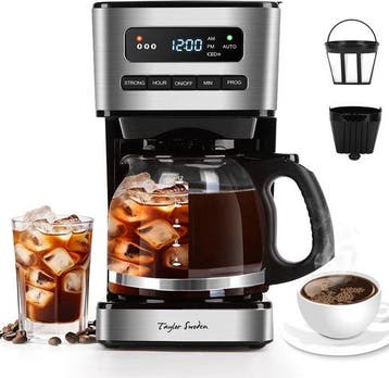 Koffiezetapparaat - filterkoffie - Glazen pot - RVS - 1,8L -, Verzenden, Nieuw