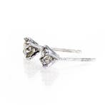 Oorbellen - 14 karaat Witgoud - 1.14ct. tw.