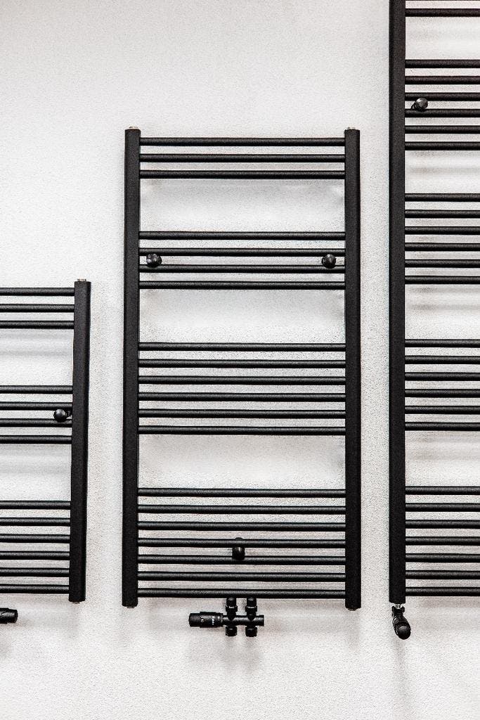 120x50 cm - 673 Watt - Oppio Handdoekradiator - Zwart (RAL, Doe-het-zelf en Bouw, Verwarming en Radiatoren, Ophalen of Verzenden