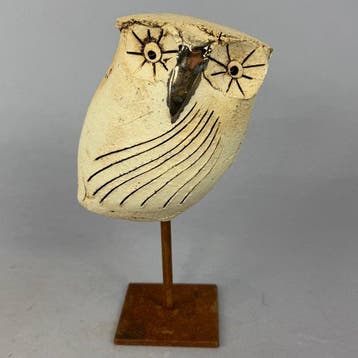 Ewa Budzowska - NO RESERVE- OWL- (decorated 24 carat gold), Antiek en Kunst