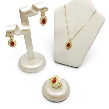 Koraal - Argento 925 - 3-delige sieradenset - Italiaans
