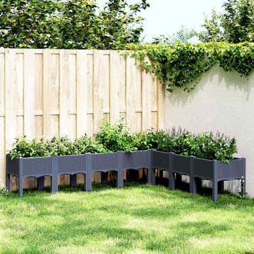 vidaXL Plantenbak met poten 200x160x42 cm polypropeen, Tuin en Terras, Verzenden, Nieuw